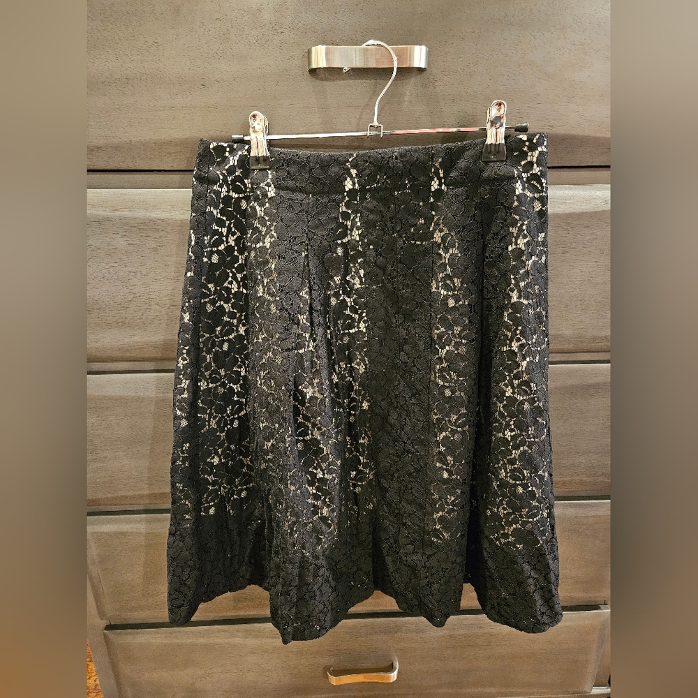 Talbots Lace Overlay Skirt